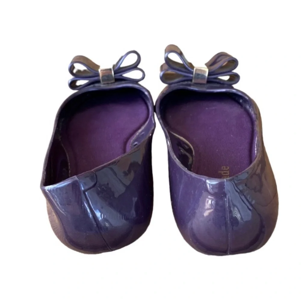 Kate Spade New York Purple Jelly Bow Ballerina Flats Size 6